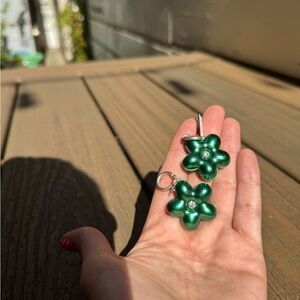 Swarovski Crystal & Sterling Flower Earrings